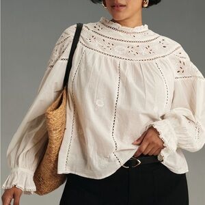 NWT By Anthropologie Peasant Cutout Blouse 3X